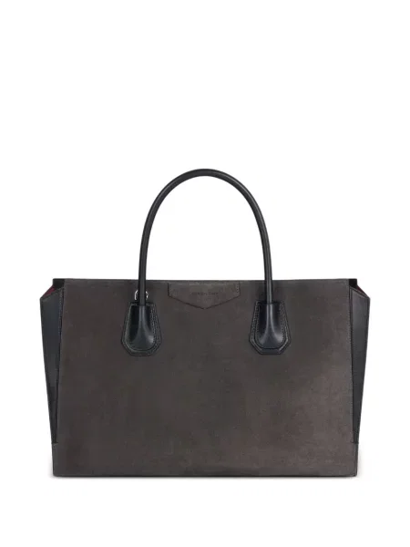 Geantă Givenchy din piele de căprioară gri