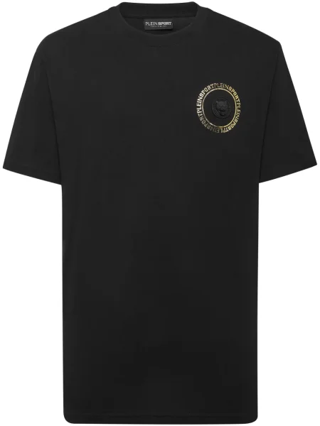 Tricou Plein Sport cu dungi de tigru negru