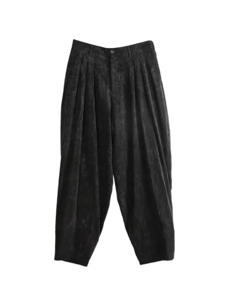 Pantaloni Yohji Yamamoto de catifea cord negru