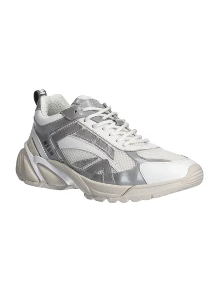 Sneakersy Msgm skórzane szare