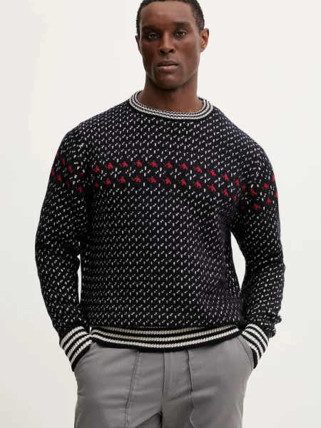 Vuneni pulover Mammut Mammut x Cabourn Direttissima tamno tople plava