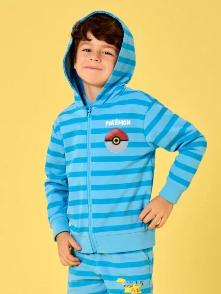Sinsay Mikina s kapucí Pokémon modrá