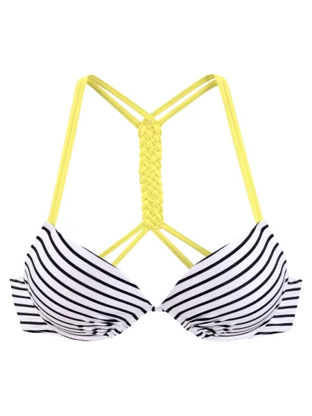VENICE BEACH Sutien costum de baie galben negru alb