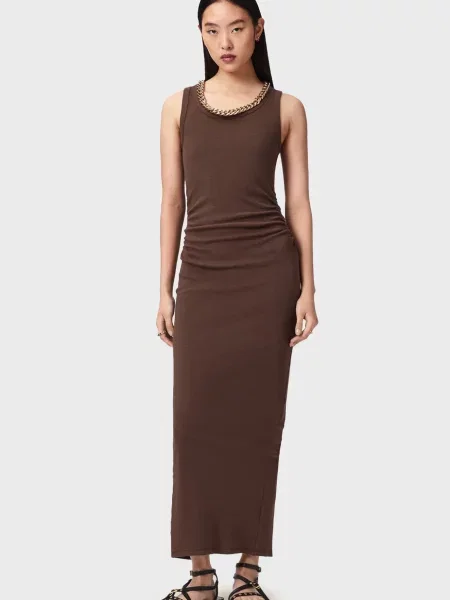 Сукня Allsaints коричнева