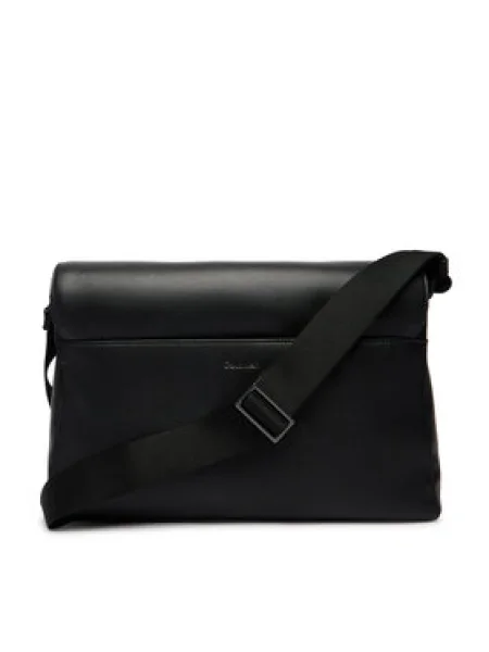 Calvin Klein Ľadvinka Emblem Hw Flap Messenger čierna