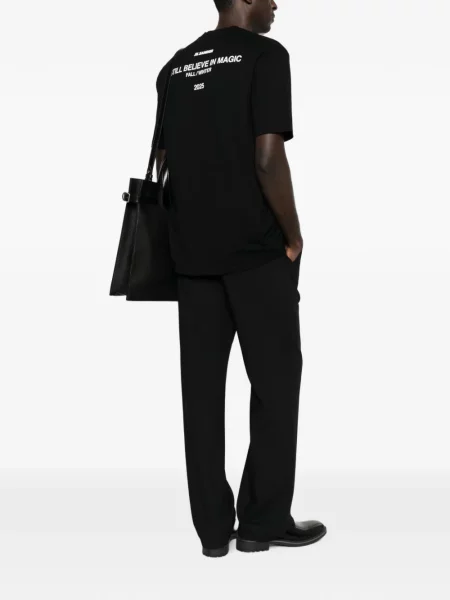 Scurt tricou Jil Sander cu imagine negru