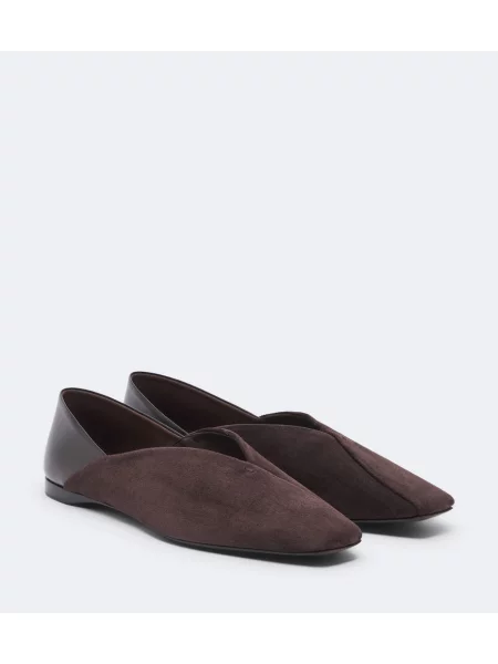 Κιλότα Max Mara σουέτ slip-on καφέ