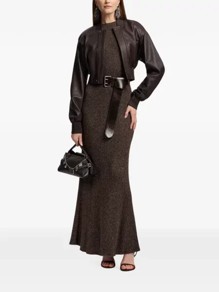 Geanta de piele Ralph Lauren Collection maro
