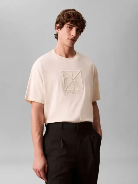 Calvin Klein Tricou | Relaxed fit bej