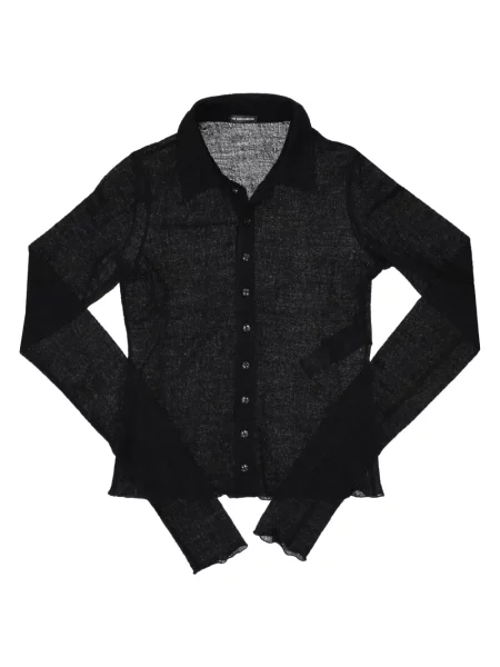 Cămașă Ann Demeulemeester din jerseu negru