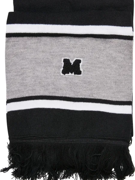 Urban Classics Šal College svetlo siva / črna bela