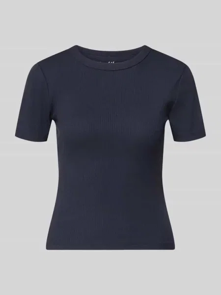 Krój regular fit t-shirt z mieszanki bawełny model VAL' Only granatowa