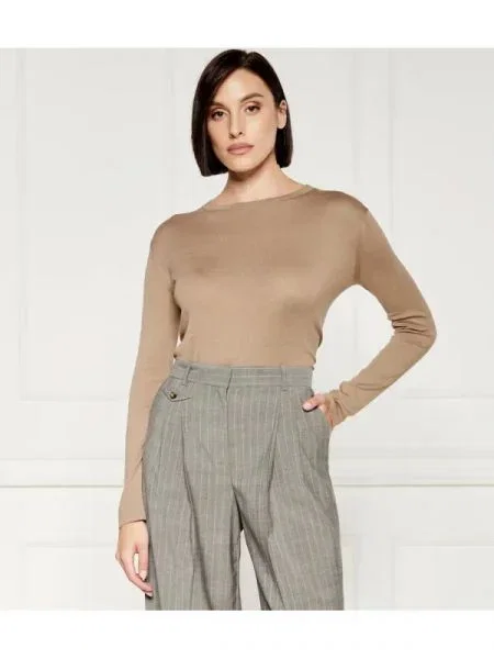 Max Mara Leisure De mătase pulover maro