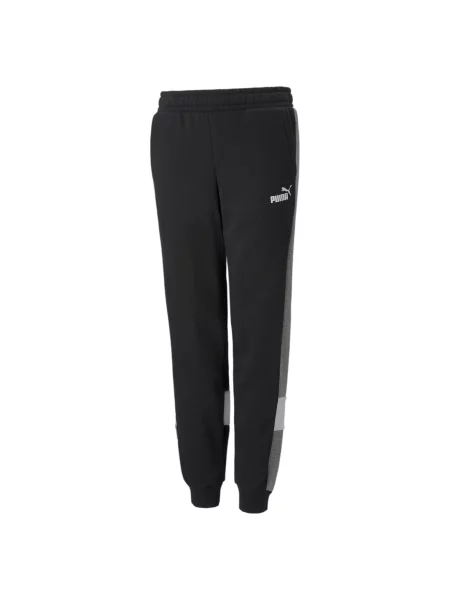 Spodnie dresowe dla dzieci Puma Essentials+ Colorblock czarny