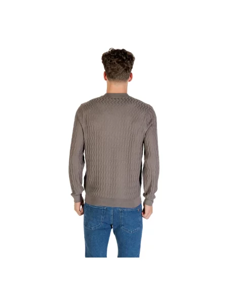 Sweter Armani Exchange wełniany brązowy