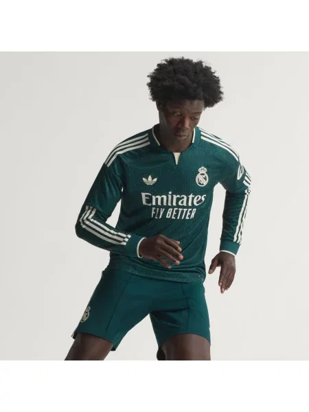 Koszulka wyjazdowa z długim rękawem Real Madrid Authentic
