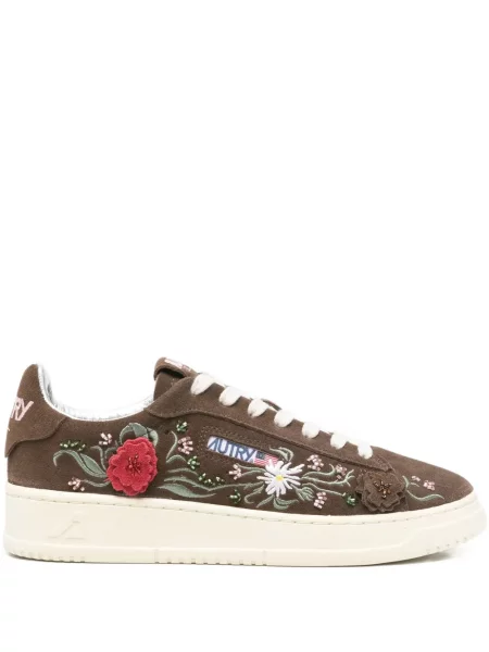 Sneakerși Autry cu model floral maro