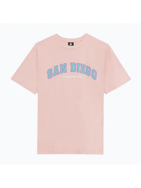 Tricou pentru bărbați Kaotiko San Diego College pink roz