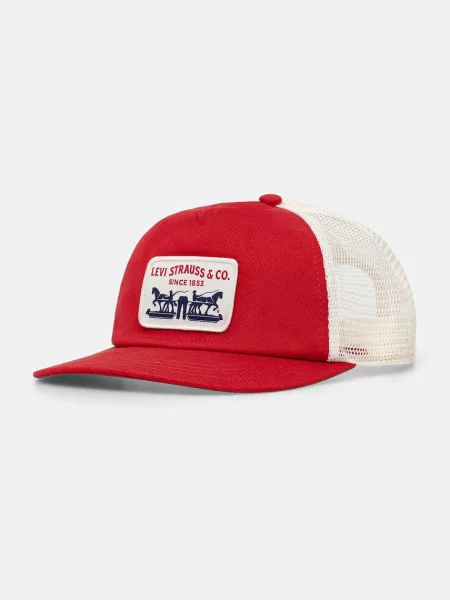 LEVI'S ® Kapa PRESIDIO TRUCKER EDEN / bela rdeča