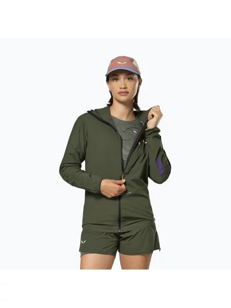 Női szélálló dzseki Salewa Pedroc Wind HD Light dark olive. Méret: 36 zöld