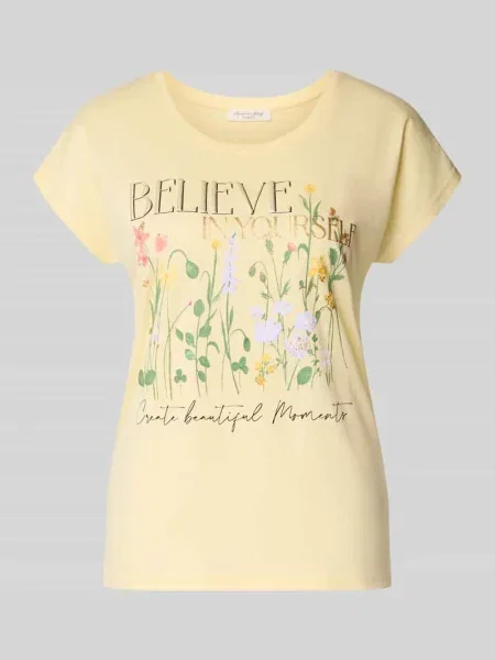 T-shirt z nadrukiem motywu Christian Berg Woman żółta