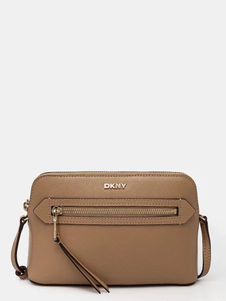 DKNY Kožená kabelka béžová
