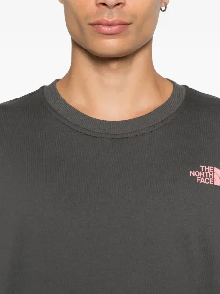Hanorac The North Face cu imagine gri