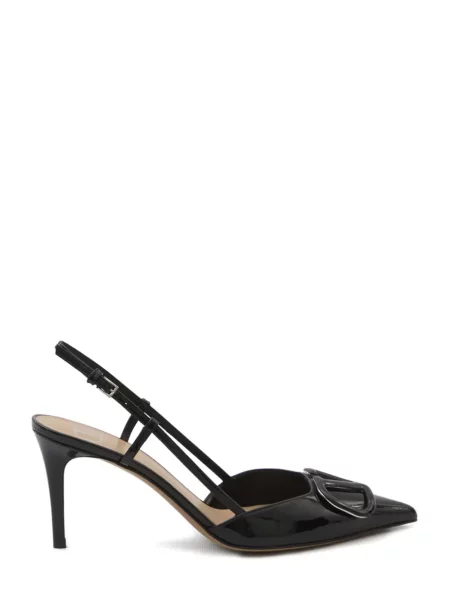 Pantofi cu toc Valentino Garavani slingback negru
