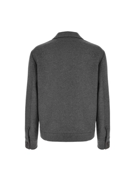 Lniany kurtka bomber Valentino Garavani szary