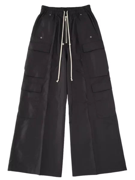 Raišteliu cargo stiliaus kelnės Rick Owens juoda