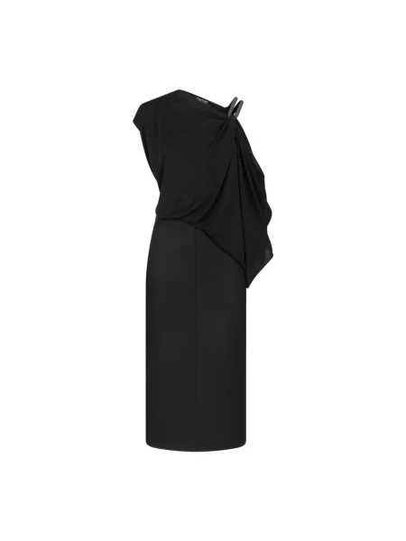 Sukienka Tom Ford z dżerseju drapowana czarna