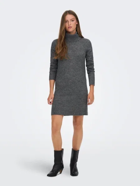 JDY Rochie tricotat ELANOR amestecat gri