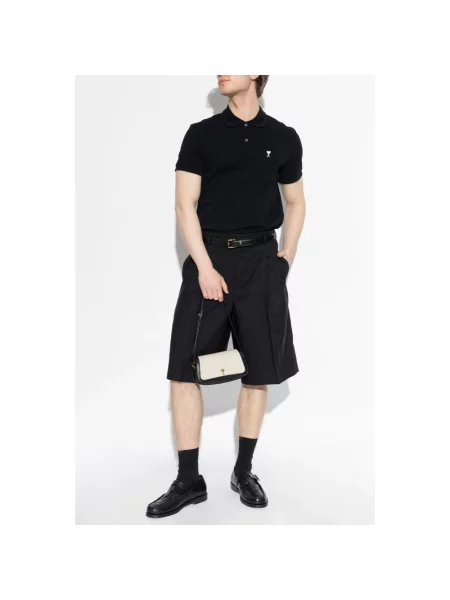 Koszulka polo Ami Paris czarna