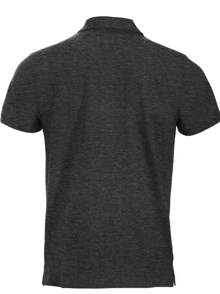 Clique Classic Lincoln S/S — klasyczne polo z bawełny anthracite melange szara