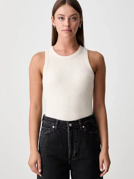 Scotch & Soda top dámsky s elastanom béžová