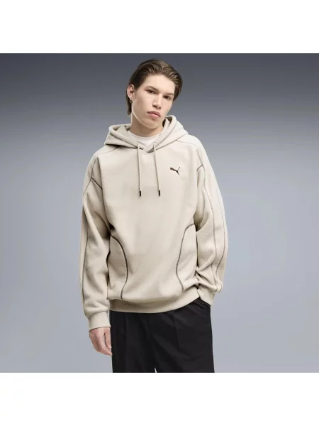 Zimowa bluza z kapturem Essentials Elevated o luźnym kroju PUMA beżowa