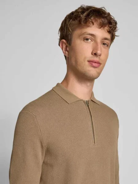 Sweter z dzianiny o kroju regular fit z mieszanki bawełny model ‘PHIL’ Only & Sons