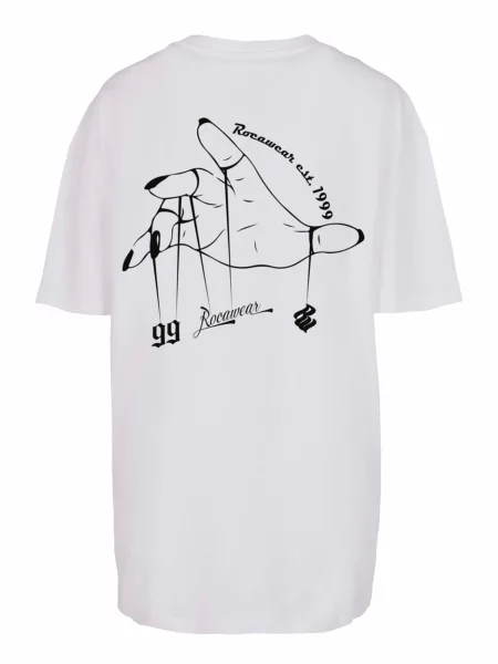 ROCAWEAR Marškinėliai Heart juoda balta