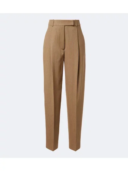 Pantaloni Róhe de lână conici maro