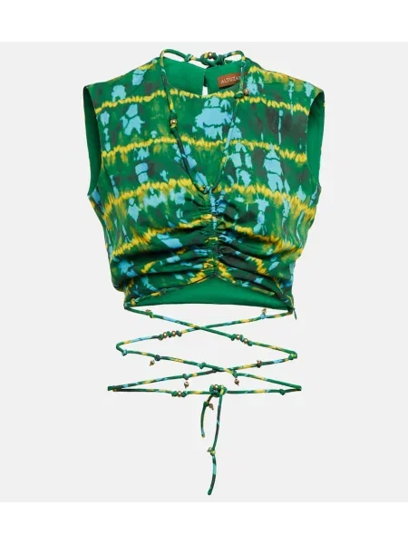 Cropp top Altuzarra cu imagine verde