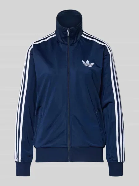 Bluza rozpinana zapinana na błyskawiczny Adidas granatowa