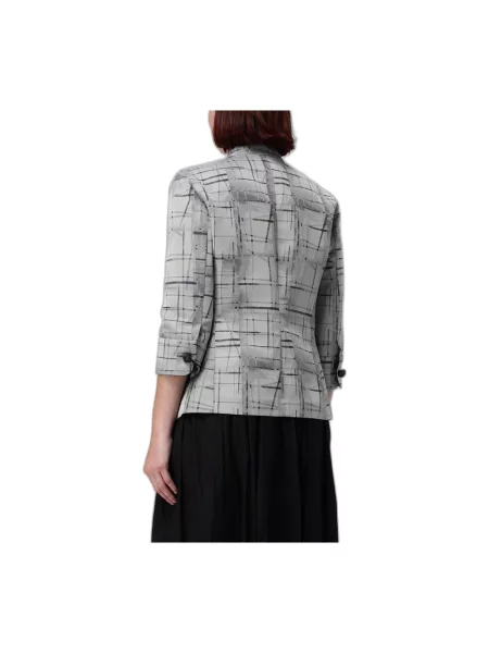 Kurtka koszulowa Emporio Armani w kratę szara