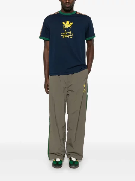 Șosete Adidas cu dungi cu broderie albastru