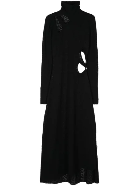 Rochie Victoria Beckham cu broderie cu model floral de costum negru