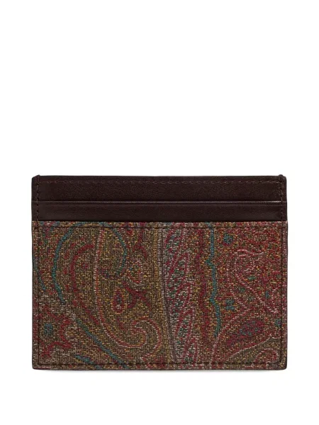 Portofel Etro cu model paisley maro