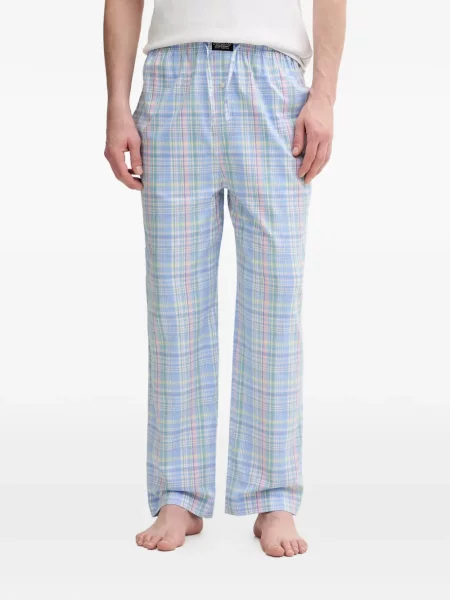 Kαρό σορτς Polo Ralph Lauren με σχέδιο με κορδόνι μπλε