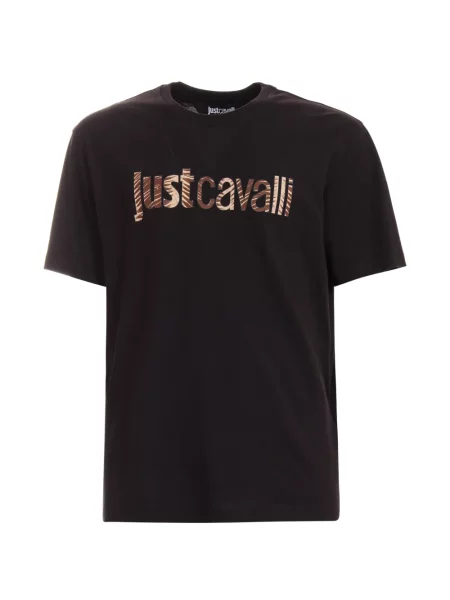 Tricou Just Cavalli cu imagine negru