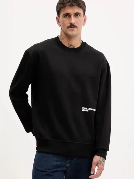 KARL LAGERFELD JEANS Tréning póló fekete fehér