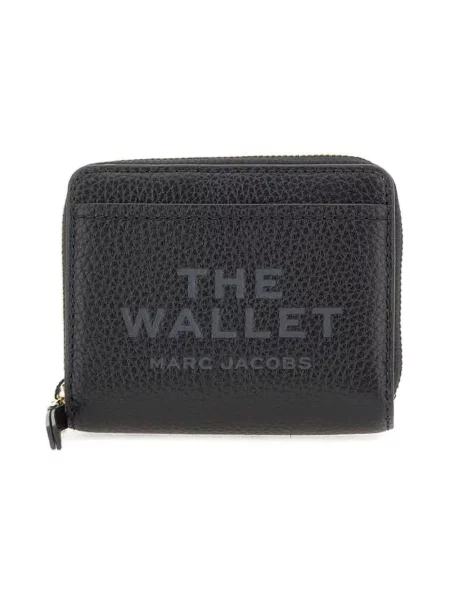Portfel Marc Jacobs skórzany z magnetycznym zapięciem czarny