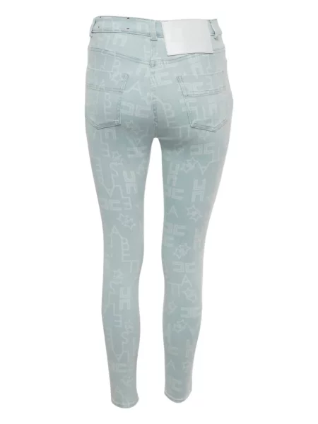 Mršav skinny fit traperice Elisabetta Franchi plava